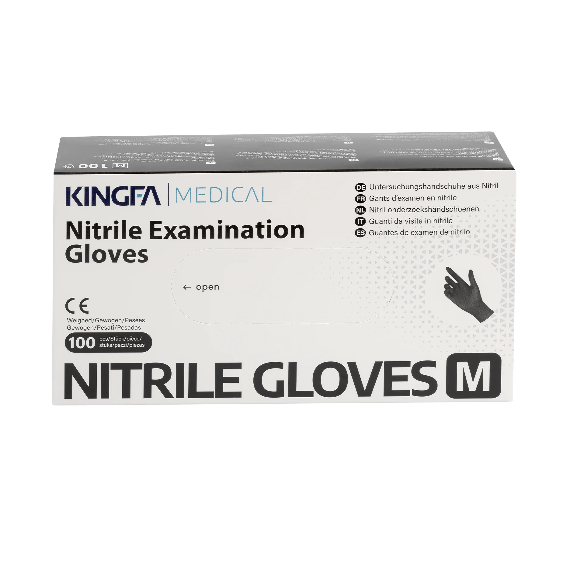 KINGFA Einweghandschuhe aus Nitril (schwarz) – Bild 2