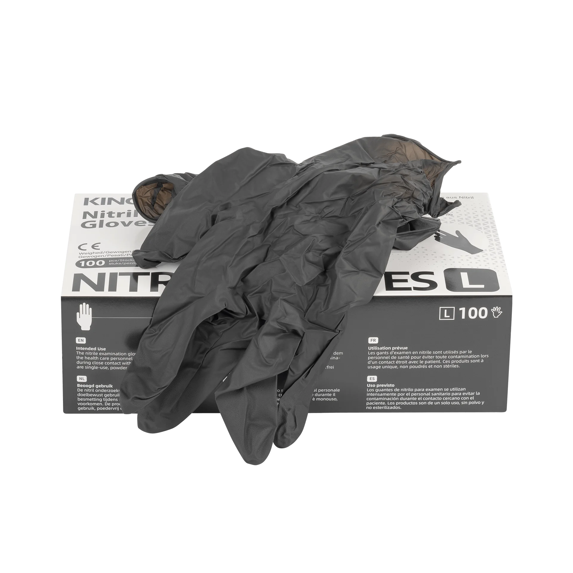 KINGFA Einweghandschuhe aus Nitril (schwarz) – Bild 4