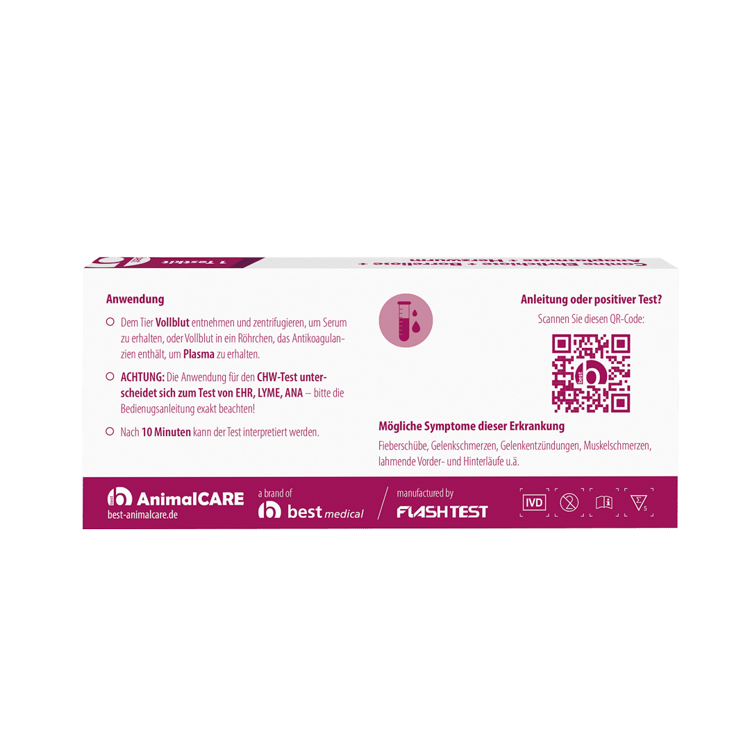 Canine Ehrlichiose + Borreliose + Anaplasmose + Herzwurm Antikörper Kombi-Schnelltest – Bild 6