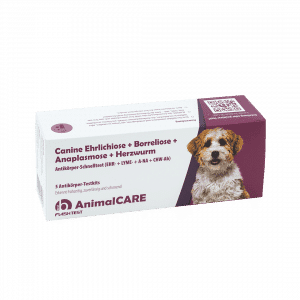 Canine Ehrlichiose + Borreliose + Anaplasmose + Herzwurm Antikörper Kombi-Schnelltest