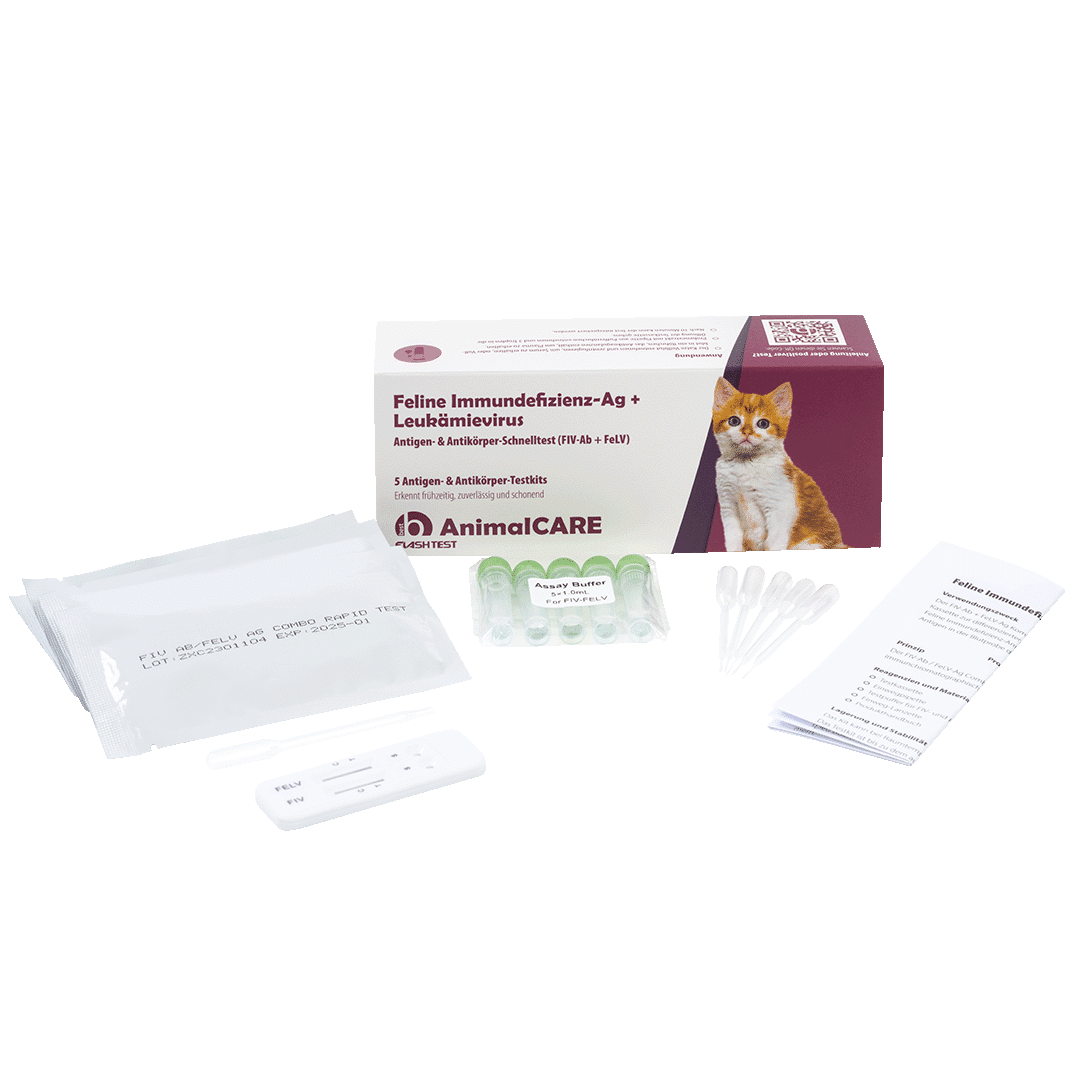 Feline Immundefizienz-Ag + Leukämievirus Antigen- & Antikörper-Schnelltest – Bild 2
